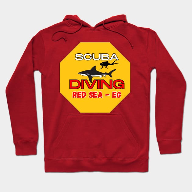 Red Sea - Egypt - Scuba Diving Hoodie by DW Arts Design